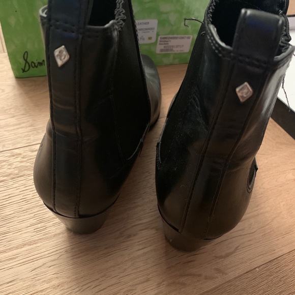 Sam Edelman reesa black leather booties 7.5 - Picture 10 of 11